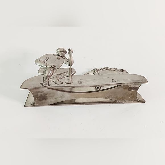 Perfect pewter letter holder for golf enthusiasts. - Picture 6 of 8